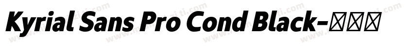 Kyrial Sans Pro Cond Black字体转换